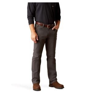 Ariat Rebar M5 Made Tough Straight Leg Pant Grey Work 38 X 30 Canvas Duck